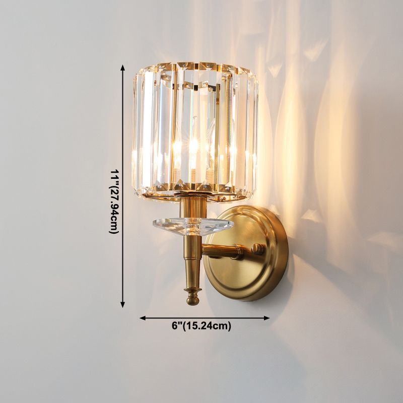 Gold Traditional Style Crystal Wall Mounted Lighting Postmodern Wall Lamp for Living Room Bedroom