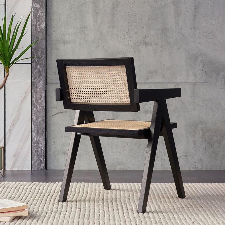 Modern Style Ash Wood Kitchen Dining Chairs Open Back Dining Side Chair