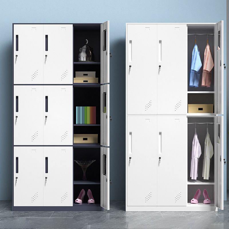 Contemporary Style Wardrobe Metal Home Wardrobe Closet with Doors