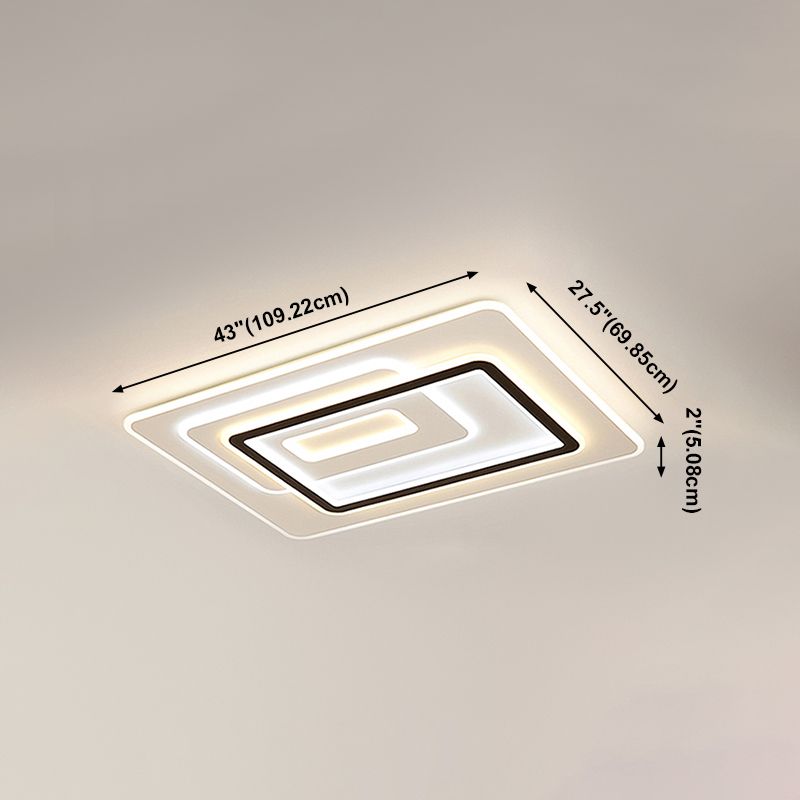 Plafonnier LED en forme de géométrie, moderne, en fer, 3 lumières, montage encastré, pour chambre à coucher