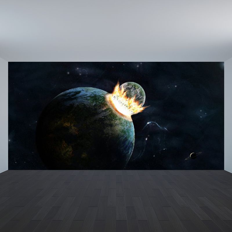 Pastel Color Planet View Mural for Decoration Contemporary Living Room Wall Decor