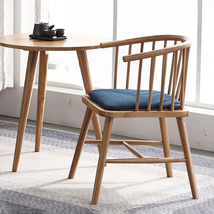 Silla trasera Windsor de estilo moderno, sillones de comedor con patas de madera para cocina