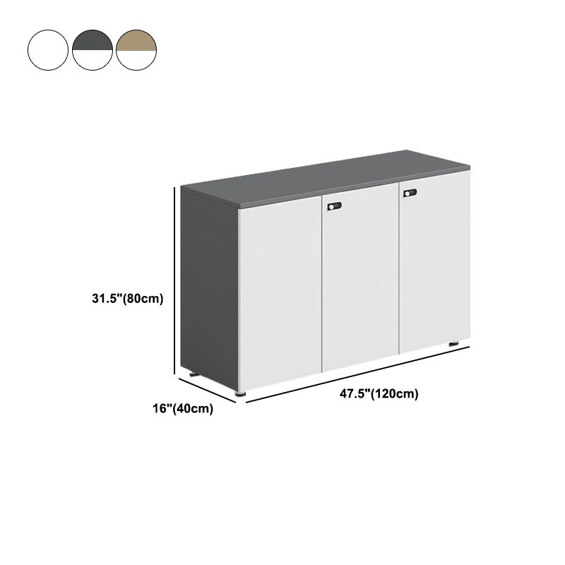 Contemporary Filing Cabinet Wood File Cabinet with Lock and Storage