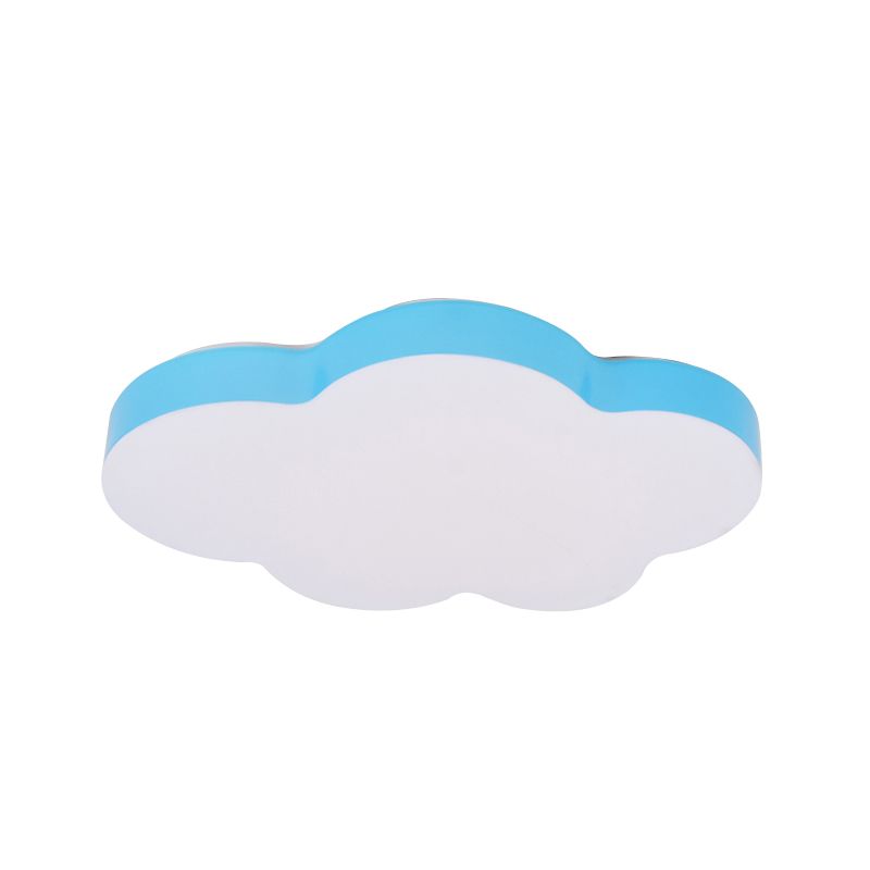 Acrylic Cloud-Shape Ceiling Mounted Fixture Cartoon LED Flushmount Lighting in White/Red/Yellow for Kids Room