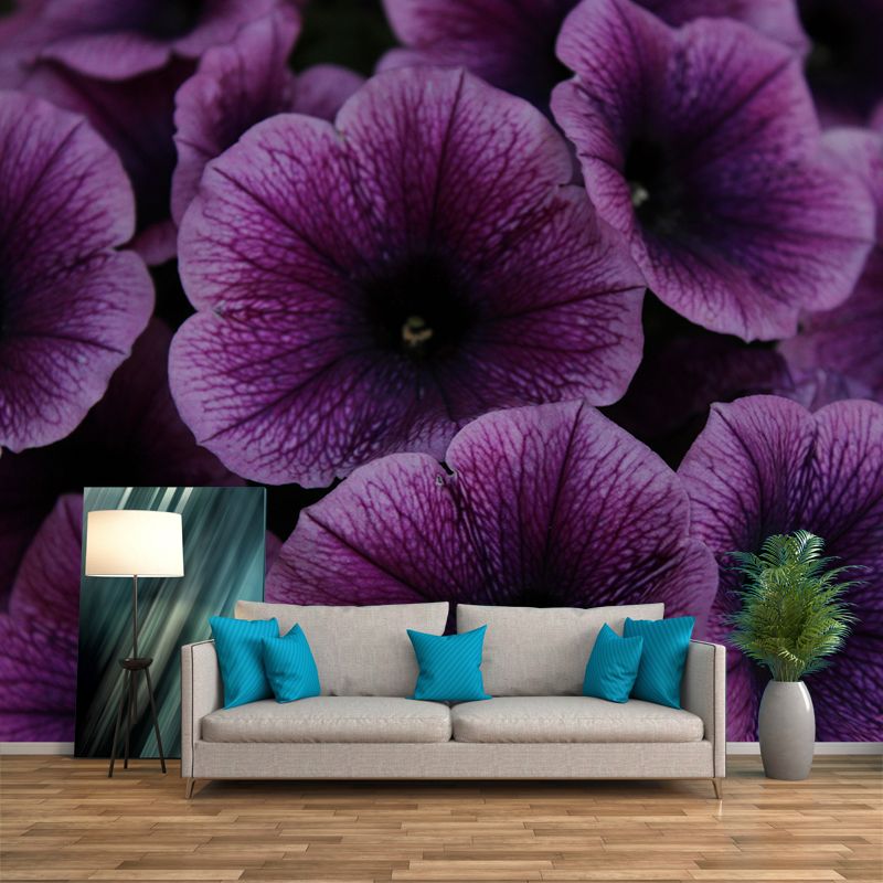 Petunia Blossom Mural Wall Paper Home Decorations for Kitchen Sitting Room