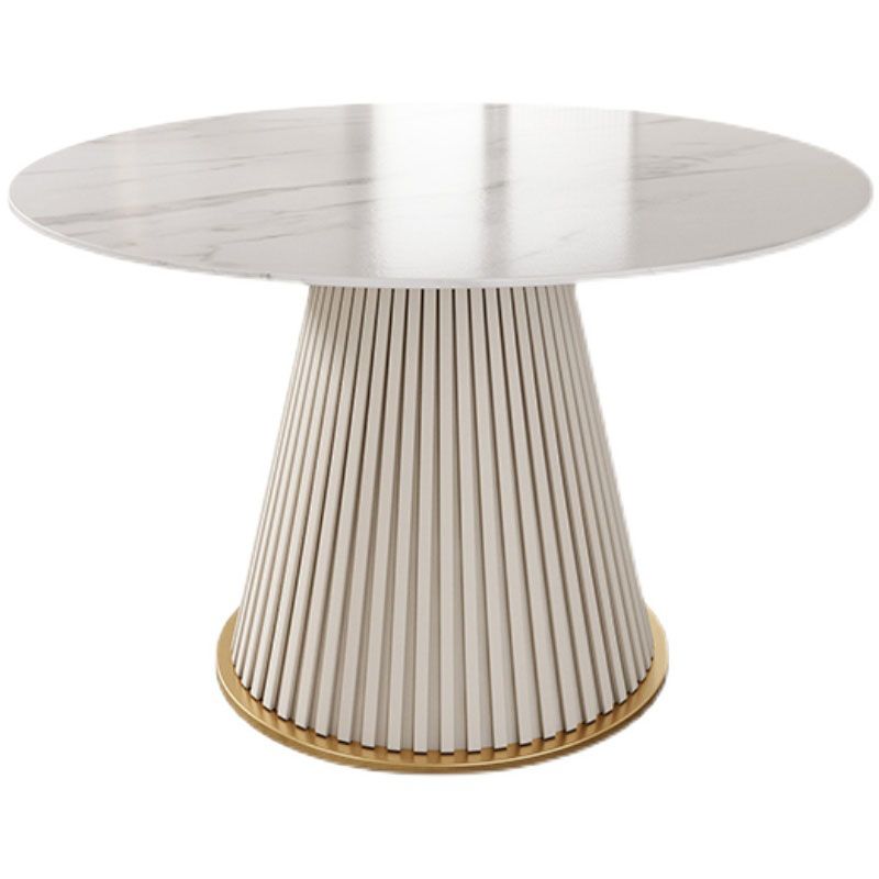 Glam 1/5 Pieces Dining Set Round Stone Dining Table for Kitchen Dining Room