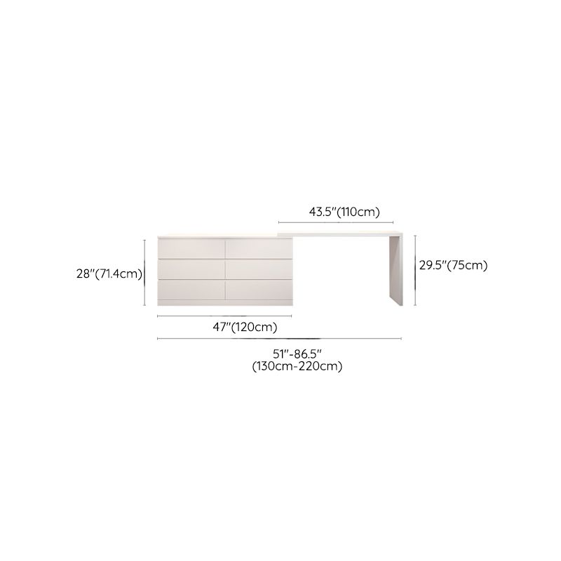 Modern Bright White With Drawer Bedroom Lighted Mirror Solid Wood Dressing Table