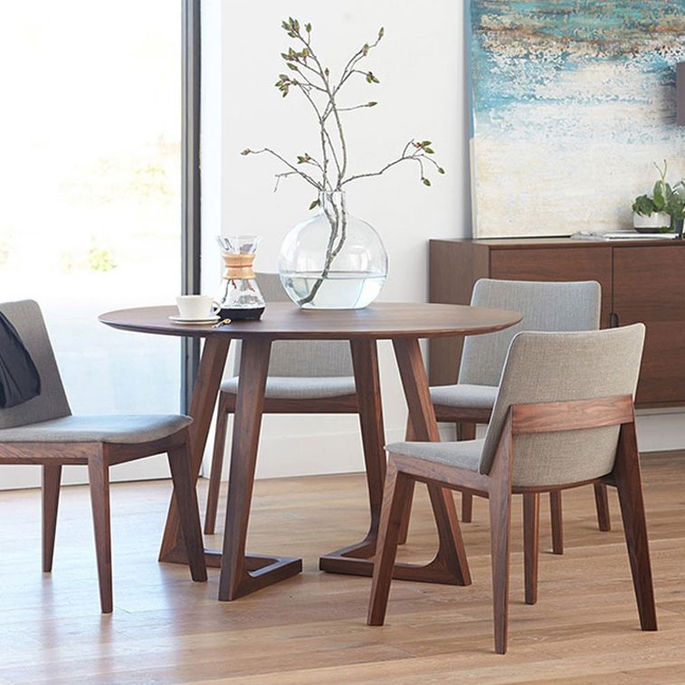 Table à manger moderne à double piédestal