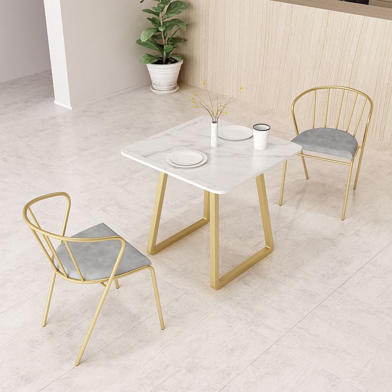 Marble Sled Base Dining Collection Industrial Style Dining Table for Home