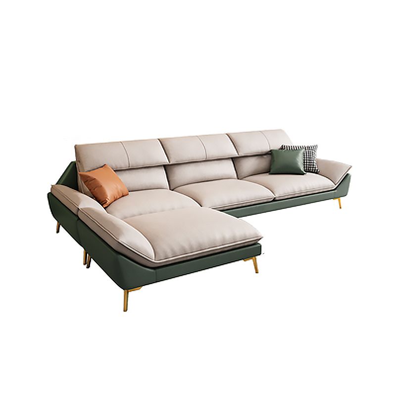 38.18" Tall Faux leather Contemporary Sectional Stain-Resistant Sectional