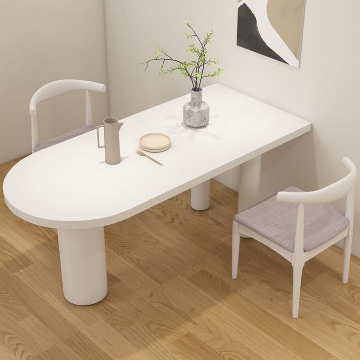 Free Form Solid Wood Table for Restaurant Modern Wood Table with 3 Legs