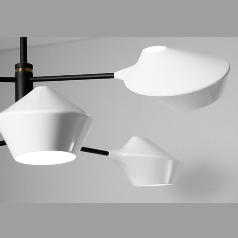 Modern ombreggiata lampadina a lampada in metallo salotto lampadario luce a sospensione