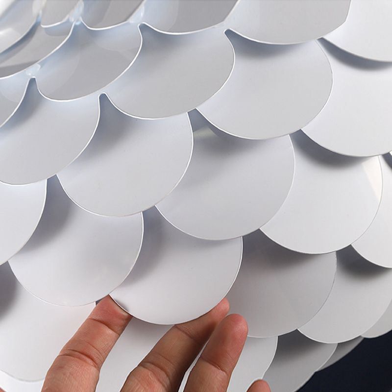 Lámpara de suspensión de techo de piña estilo acrílico blanco acrívico accesorio de luz colgante