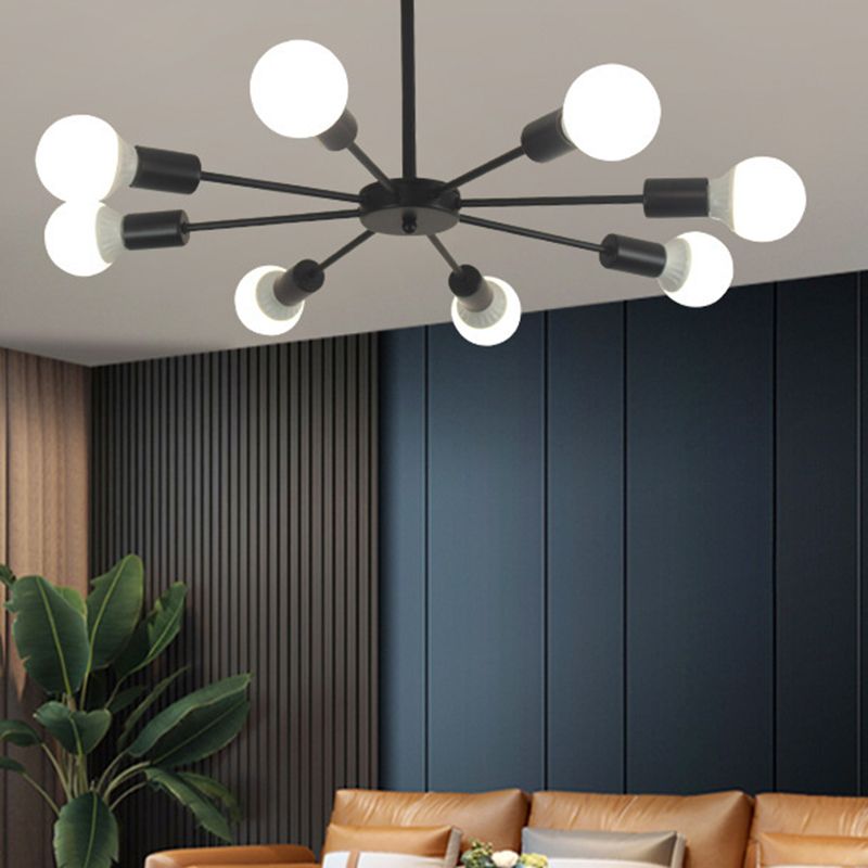 Perfur en fer antiquité de lustre antique Spoutnik suspension suspendue pour le salon