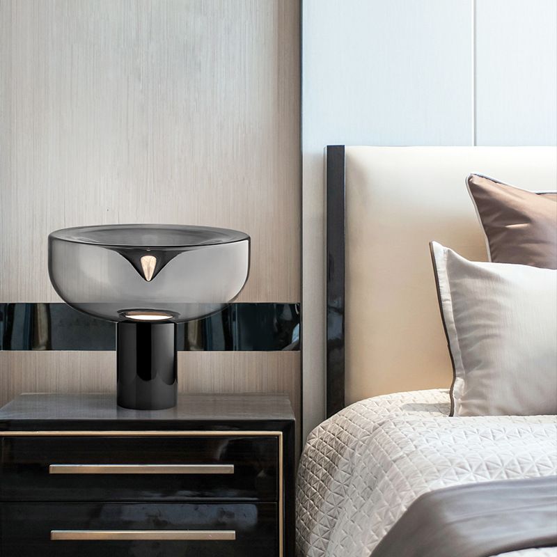 Geometric Night Table Lamps Modern Style Glass 1 Light Table Light