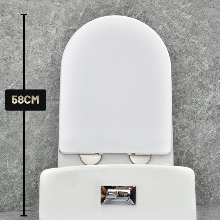 Modern White Flush Toilet Ceramic Elong One-Piece Toilet with Slow Close Seat