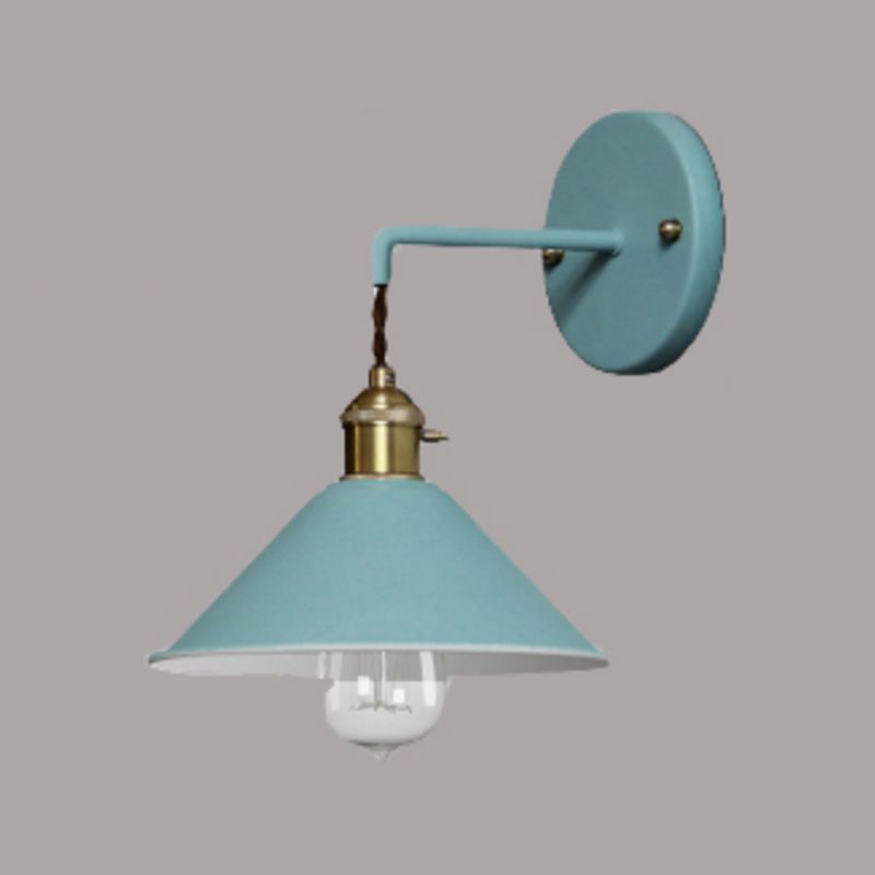 1-Light Cone Wall Light Sconce Modern Style Metal Wall Lighting