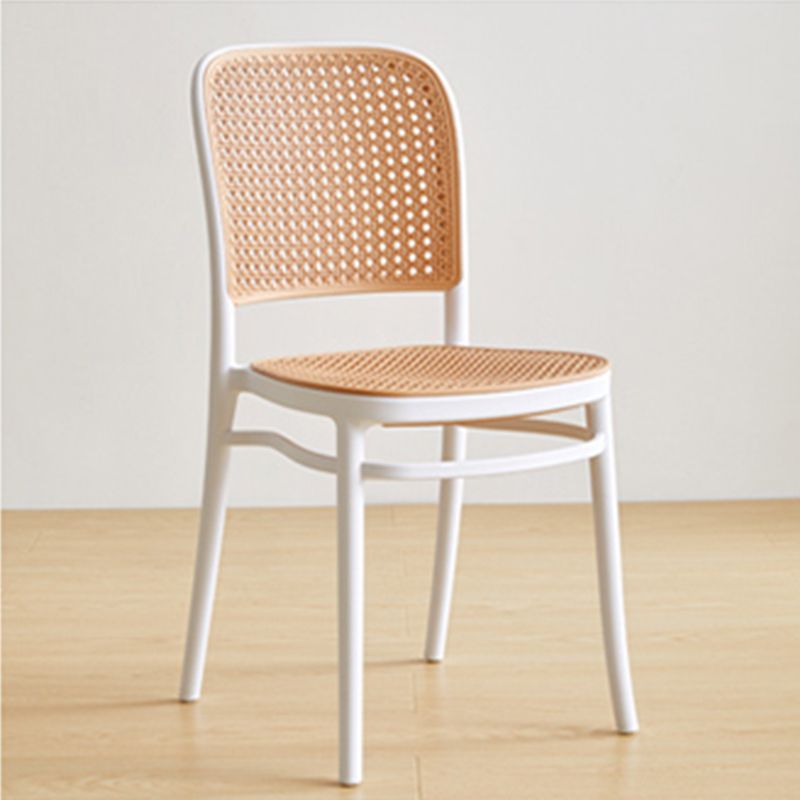 Scandinavian Stackable Bar Stool Plastic Armless Bar Stool for Living Room