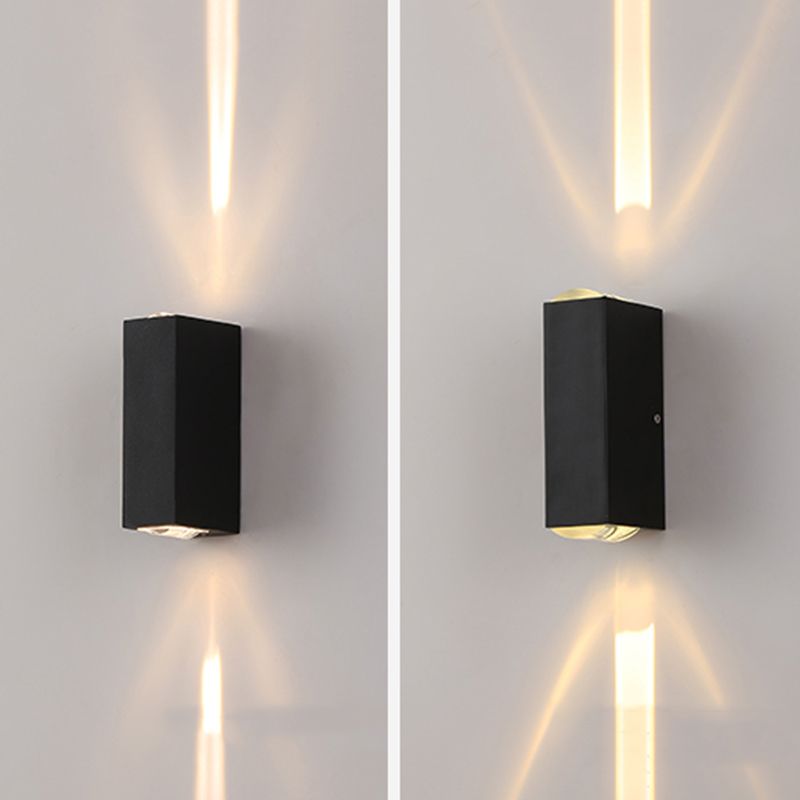 Sombra rectangular arriba y abajo de la pared LED aplanos modernos de estilo minimalista de metal de estilo minimalista