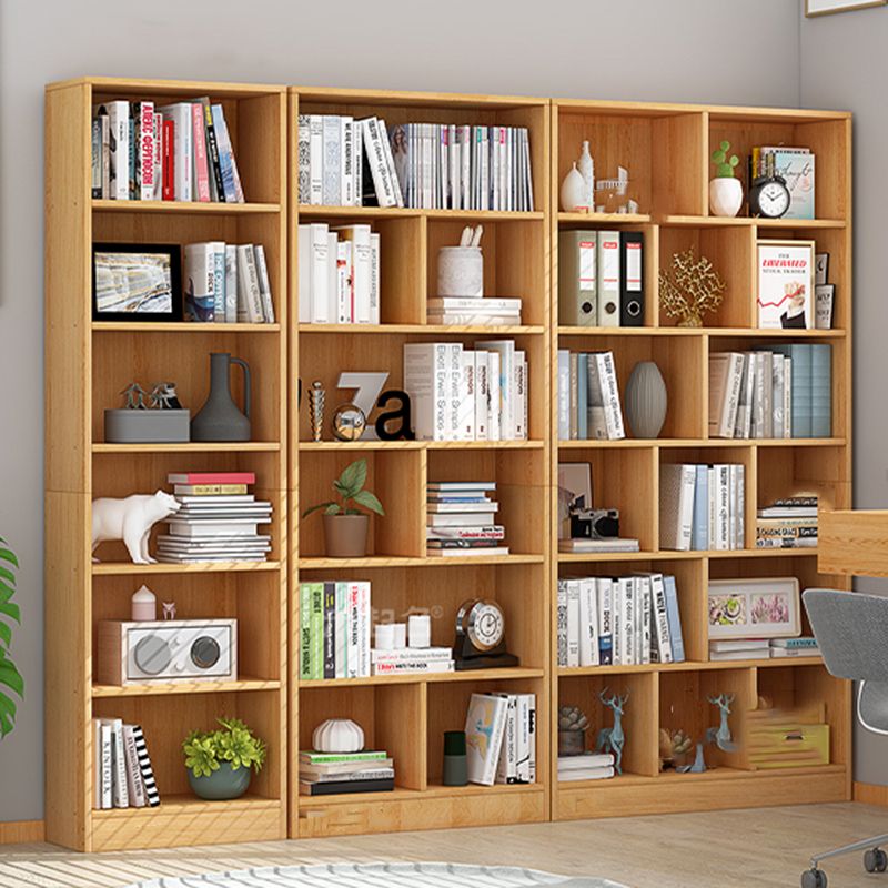 Closed Wood Bookcase Modern Minimalist Home Living Room Standard Bookshelf