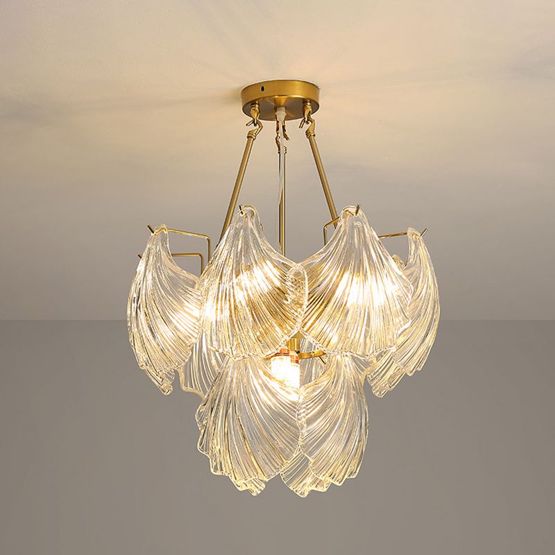 Modern Artistic Pendant Light Glass Geometric Chandelier for Dining Room