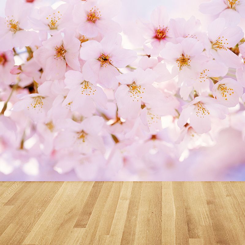 Pink Cherry Petal Mural Wallpaper Flower Contemporary Stain Resistant Wall Decor