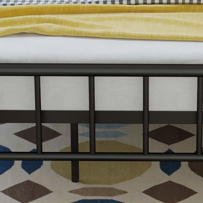 High Profile Standard Bed, Metal Slat Headboard Contemporary Bed