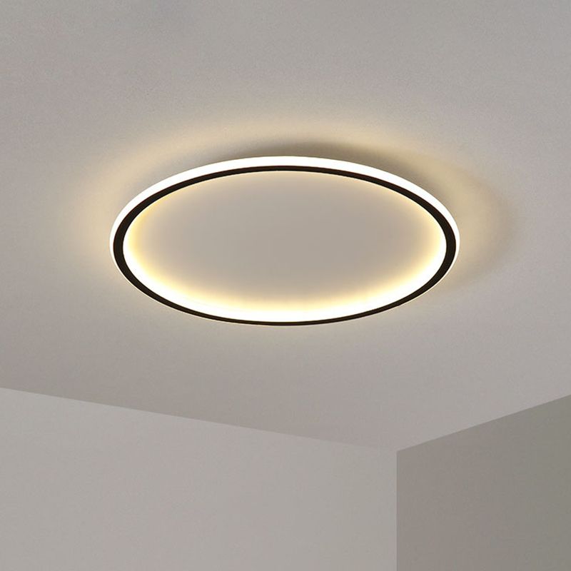 Ronde inbouwlampen Eigentijds aluminium plafondmontagearmatuur voor woonkamer