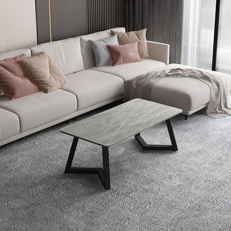 Slate Rectangular Coffee Table No Distressing Single Coffee Table