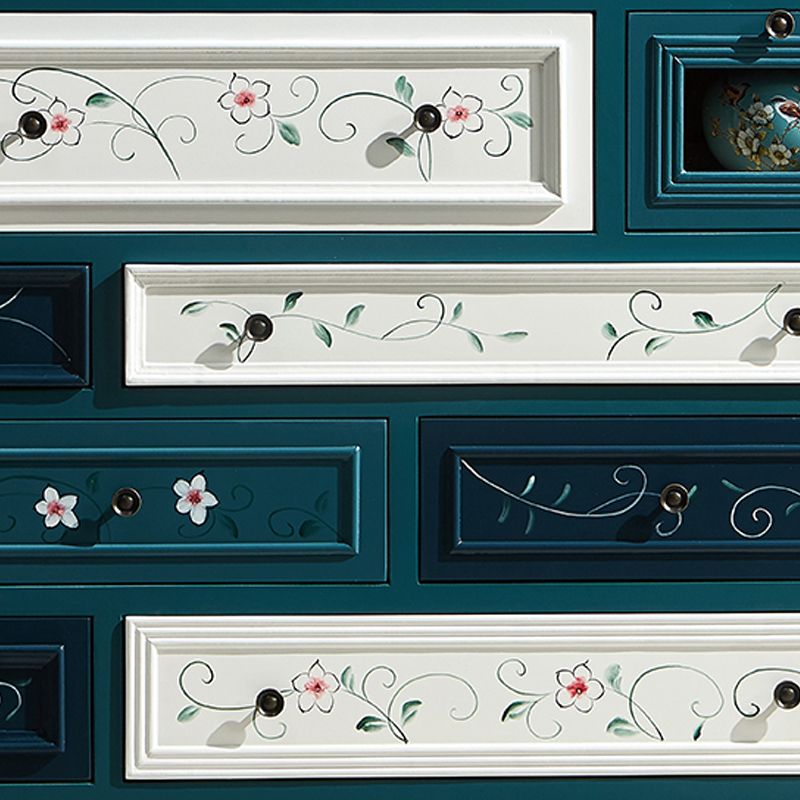 Nautical Storage Chest Dresser Solid Wood Storage Chest with 7/10/12 Drawers