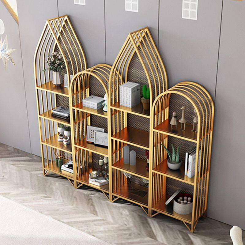 Modern Style Bookcase Standard Metal Closed Back Bookshelf for Home