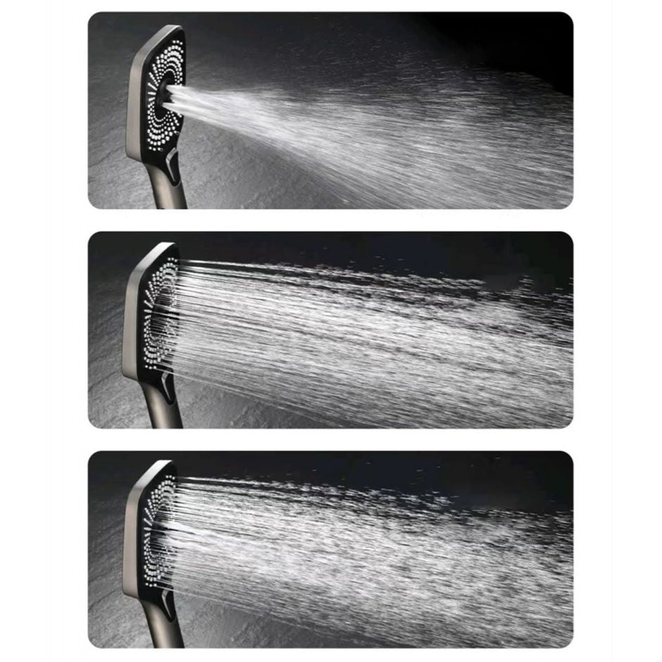 Bathroom Shower System Square Handheld Shower Head Wall Mounted Shower Trim