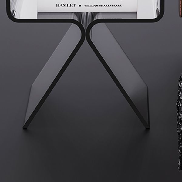 Plastic Abstract End Table Rectangular Corner Table with Storage
