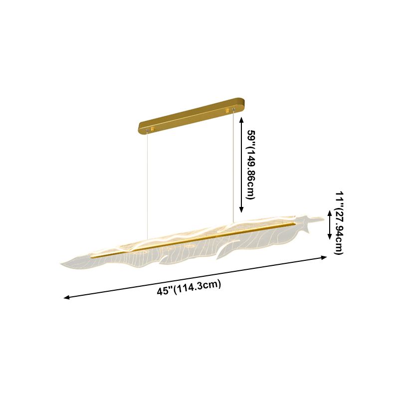 Moderne Inselanhänger Lampen 1-Licht-Restaurant Hängende Leuchten mit Acrylschatten