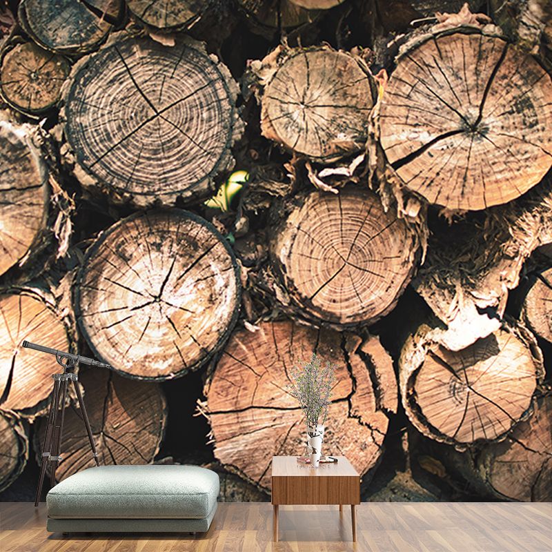 Horizontal Photography Industrial Wood Grain Mural Wallpaper Room Wall Art