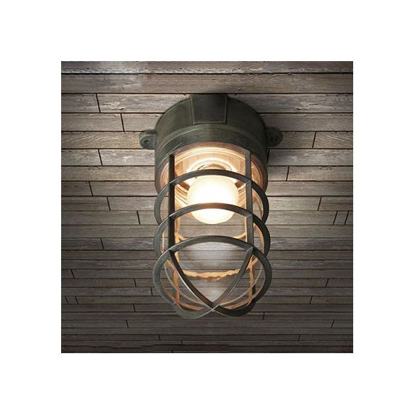 1 lampe avec abat - jour cylindrique Éclairage de plafond en verre transparent industriel salon darksuit noir / blanc / rose avec cage