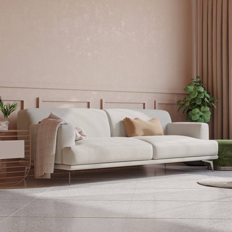 Velvet Tight Back Sofa with Recessed Arm for Living Room 31.5" High
