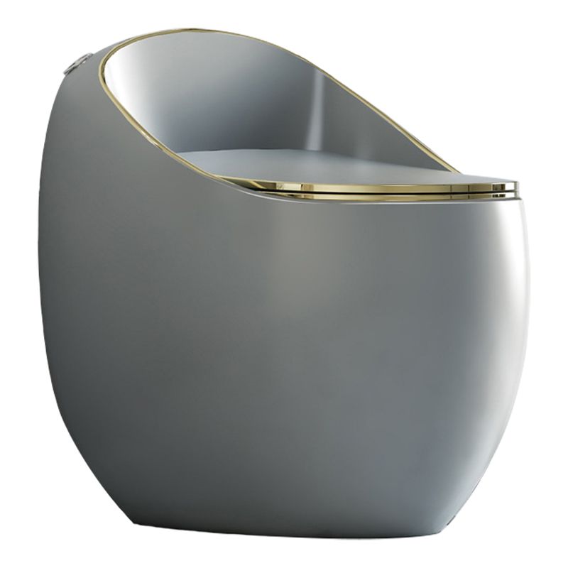 Modern Seat Included One Piece Toilet Round Floor Mounted Toilet Bowl for Washroom