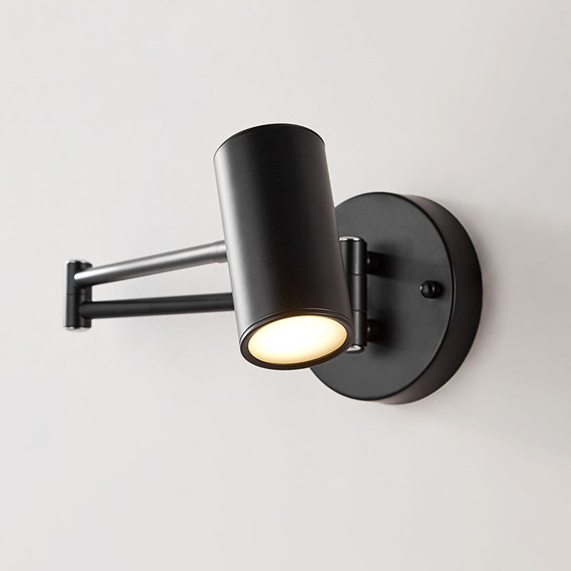 Tubo sconce metallo contemporaneo 1 lampadario a monte a parete lampada con braccio regolabile