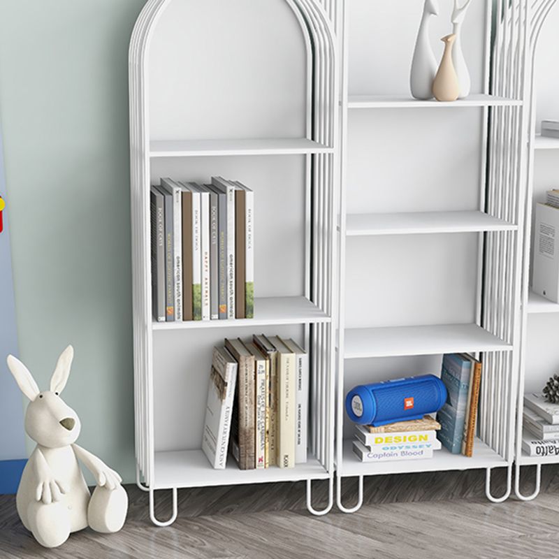 Modern Style Standard Bookshelf Closed Back Metal Bookcase for Home