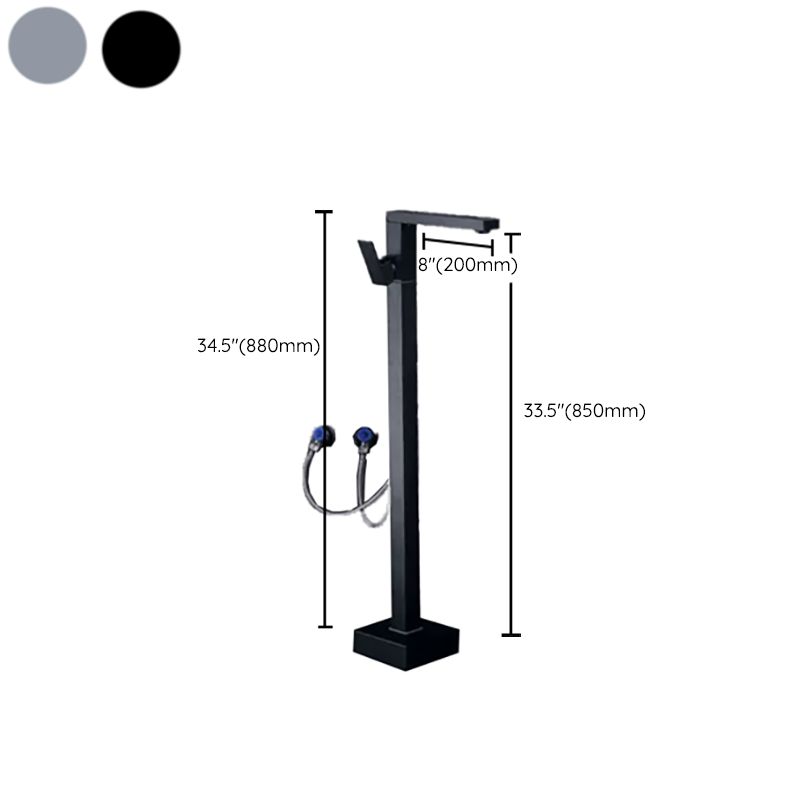 Floor Mounted All Bronze Freestanding Tub Filler Freestanding High Arc Tub Filler Trim