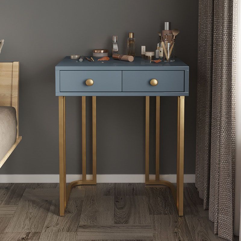 Bedroom Glam with Double Drawers Wooden Standing Make-up Vanity