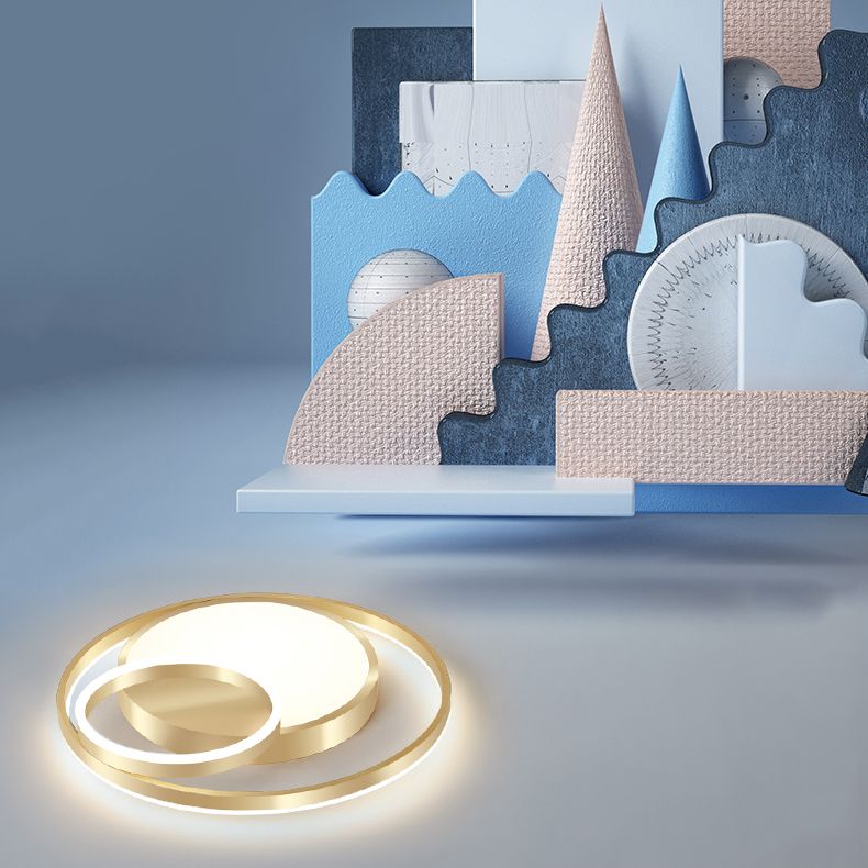 LED-Unterputz-Deckenleuchten, goldene Ring-Deckenleuchte für Schlafzimmer