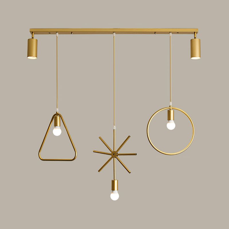 Gold Island Lights Contemporary Metal Island Lighting Ideas for Kitchen