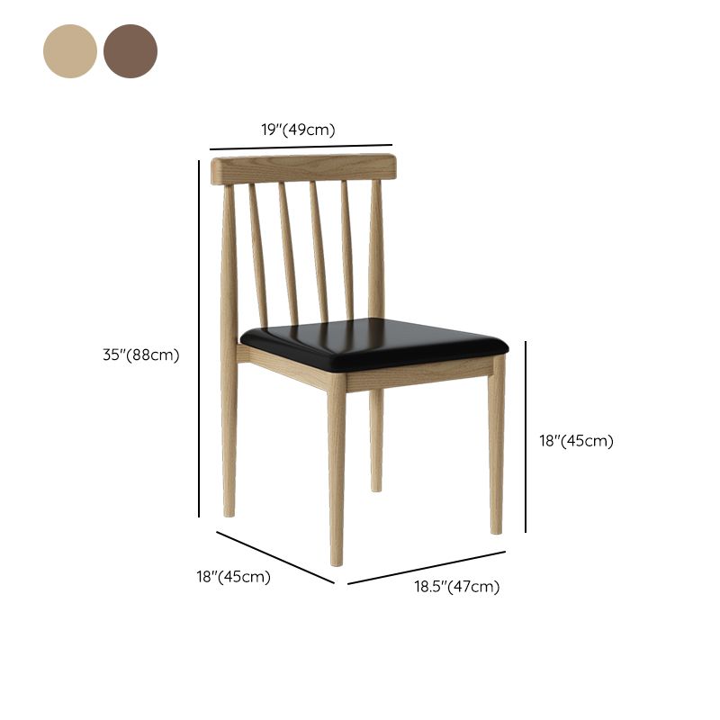 Dining Room Armless Dining Chair Home Slat Back Dining Chair