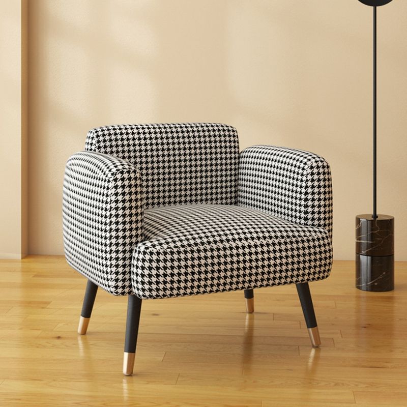 Leather/Faux Leather Modern Sofa 27.95" High Scroll Arm Seating