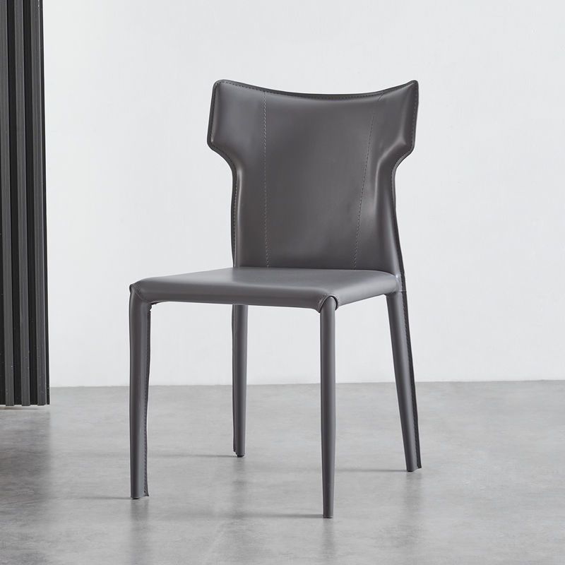 Contemporary Upholstered Armless Chair Kitchen Wingback Dining Chair