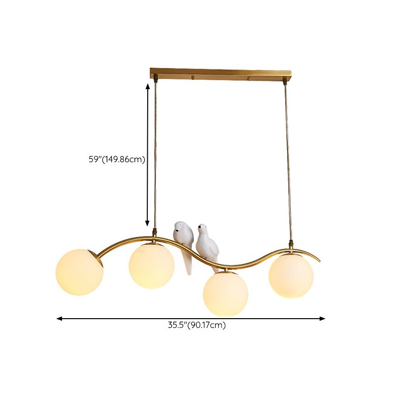 Contemporary Kitchen Island Lighting Golden Ceiling Light for Foyer