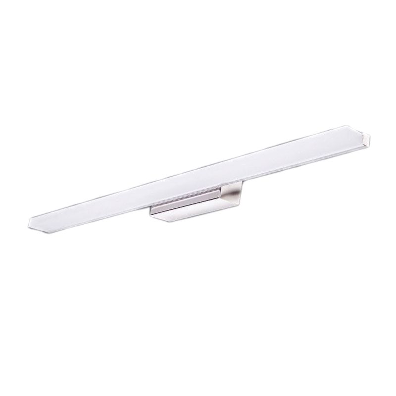 Éclairage de mur de miroir à style simple de style simple à 1 lumière en argent en argent