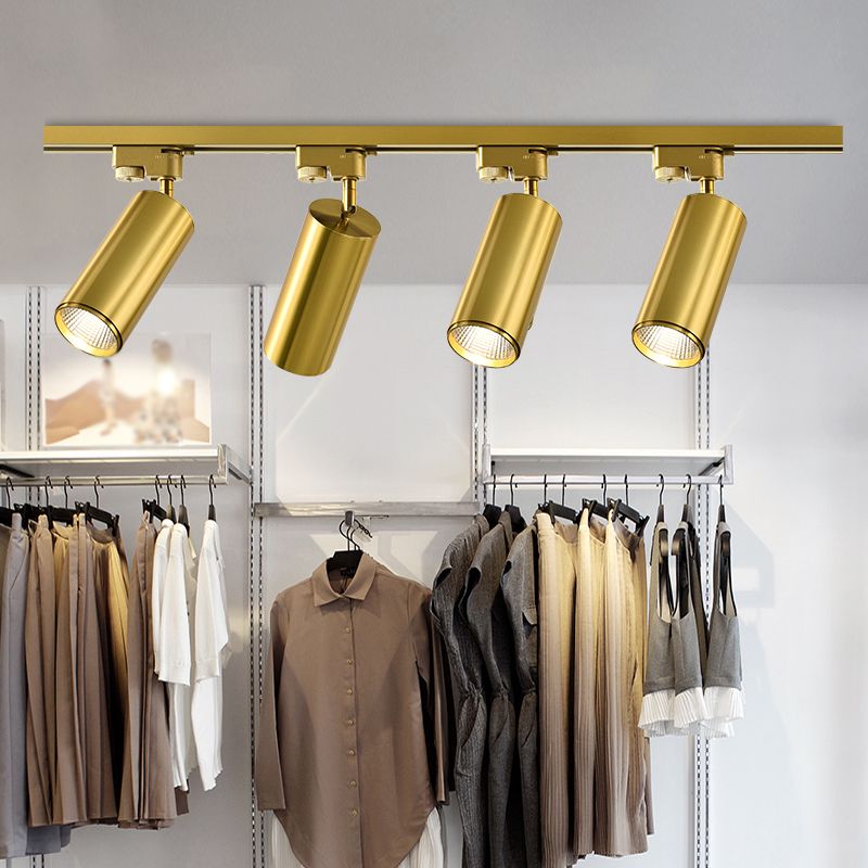 Plafonnier LED sur Rail de forme cylindrique, montage encastré en aluminium, Style Simple et moderne, pour magasin de vêtements